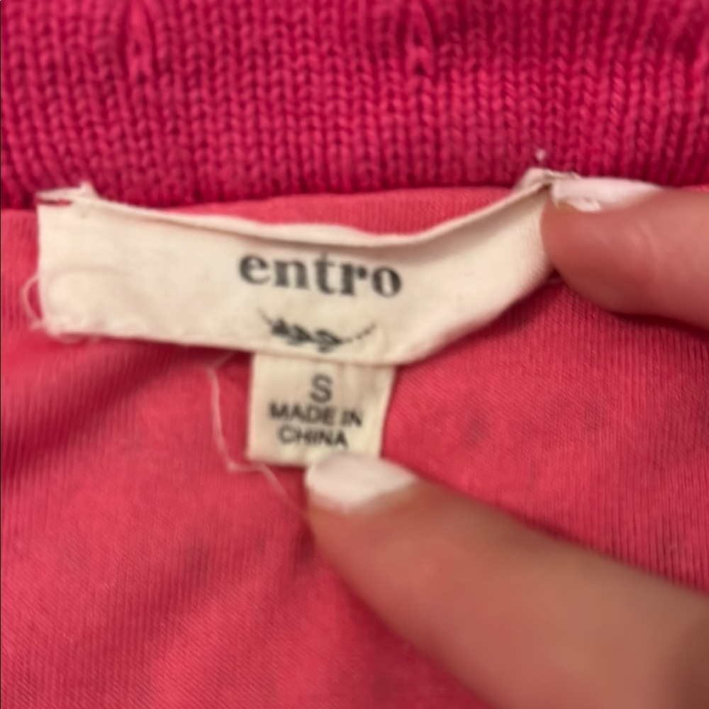 Entro Red Pink Ruffled Sheath Dress - Picture 2 of 2